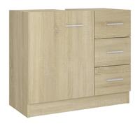 Sink Cabinet Bathroom Storage Cupboard Vanity Unit Engineered Wood vidaXL