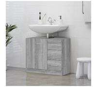 Sink cabinet Grey Sonoma 63x30x54 cm Engineered Wood Vanity Storage Compact