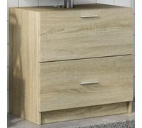 Sink Cabinet Sonoma Oak 59x37x59 cm Engineered Wood Berkfield Home Brown One Size