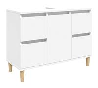 (white) vidaXL Sink Cabinet Vanity Unit Under Sink Cabinet Sonoma Oak Engineered Wood