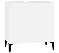 (white) vidaXL Sink Cabinet Vanity Unit Storage Under Sink Cabinet Engineered Wood