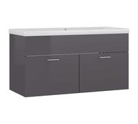 Sink Cabinet with Built-in Basin Bathroom Sink Unit Engineered Wood vidaXL