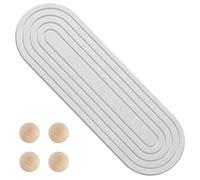 Sink Caddy Organizer, Quick Drying Diatomaceous Tray Water Absorbing Sponge Holder with 4 Wood Foot Pads for Bathroom Kitchen Countertop