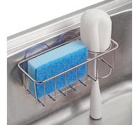 Sink Caddy Sponge Holder + Brush Holder 2 in 1 with Upgraded Suction Cups, SUS304 Stainless Steel Rust Proof
