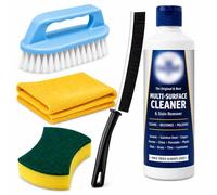 Sink Cleaner Bundle Compatible With Included Bar Keepers Friend Powder, Crevice Cleaning Brush, Cleaning Sponge, Kirkland Microfibre Cloth And Scrubbing Brush With Handle - Stainless Steel Pan Cleaner