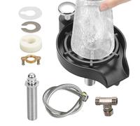 Sink Cup Rinser - Stainless Steel High Pressure Cleaner, Kitchen Accessory Tool, Fast Rinse Device | Home Restaurant Apartment Business Rental Use Efficient Dishware Cleaning Gadget Kitchen Prep Tool