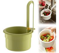 Sink Drain Basket, 2025 New Multi-Functional Drain Basket, Faucet Hanging Filter Draining Rack For Filter Kitchen Sink Waste Wash Vegetables Fruits (GREEN)