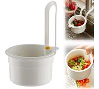 Sink Drain Basket, 2025 New Multi-Functional Drain Basket, Faucet Hanging Filter Draining Rack For Filter Kitchen Sink Waste Wash Vegetables Fruits (WHITE)