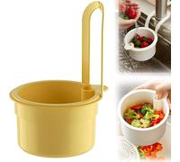 Sink Drain Basket, 2025 New Multi-Functional Drain Basket, Faucet Hanging Filter Draining Rack For Filter Kitchen Sink Waste Wash Vegetables Fruits (YELLOW)