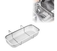 Sink Drain Basket, Fine Mesh Stainless Steel Sink Strainer, Basket with Hanger, Multi-Purpose Kitchen Drainer for Fruit, Vegetable Washing (1pc)