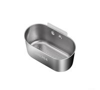 Sink Drain Basket Holder for Kitchen Sinks with 304 Stainless Steel Construction, Designed to Filter Food Waste and Provide Efficient Drainage Without Rusting (Silver Sticker)