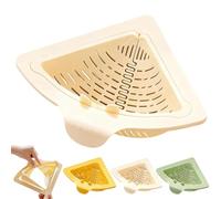 Sink Drain Basket, Magnetic Corner Drainer, Kitchen Sink Drain Strainer Basket with Twist-Open Bottom, for Garbage Disposal Home Apartment Restaurant White