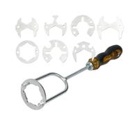 Sink Drain Key - Multifunctional Plumber Maintenance Tool with 7 Interchangeable Die Heads - Graisse pour Plaquettes de Frein, for Home, Farmhouse, Apartment, Bathroom, Toilet