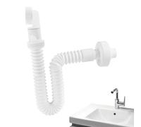 Sink Drain Pipe - Replacement Shower Siphon, Anti-Odour Drain Siphon for Washbasin, Laundry, Garden, Shower and Kitchen