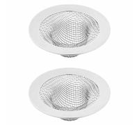 Sink Drain Strainer, 2Pcs Stainless Steel Kitchen Sink Filter Mesh Hair Catcher Basket for Kitchen Bathroom Bathtub Shower Floor Drain, 5cm/2.9 Inch (Small)
