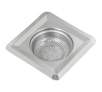 Sink Drain Strainer, 4.3 Inch Square Stainless Steel Strainer - Fine Mesh Drain Hair Catcher for Kitchen and Bathroom - Sink