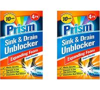 Sink & Drain Unblocker - Expanding Foam From Powder Work Quickly - Expand To Fill The Entire Pipe - Eliminates Bad Odour - Result In 10 Minutes - Pack of 8-25g Sachets