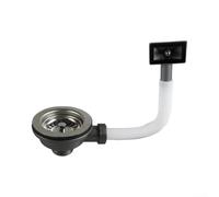 Sink Drain with Overflow,Stainless Steel and Rust Resistant PVC 114mm Drain Strainer,for Kitchen Sinks Bathroom Basins Indoor (114)