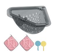Sink Drainage Grid | Corner Triangular Magnetic Holder | Sink Filter Basket Kitchen Accessories | Fruit And Vegetable Waste Home Washing And Draining