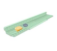 Sink Drainage Mat - 22.8 X 4.9 Inch Silicone Countertop Drying Mat | Folding Drainage Pad for Kitchen & Bathroom, Prevents Moisture Building Up And Maintains