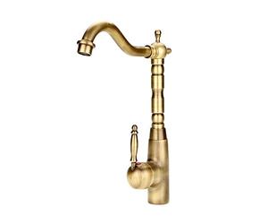 Sink Faucet - Antique Retro Style Solid Brass Kitchen Bathroom Basin Sink Faucet Hot & Cold Pipes Mixer Tap, Bring a Touch of Elegance and Luxurious Into Your Home