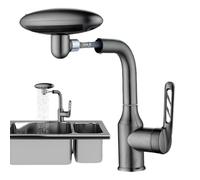 Sink Faucet Bathroom - 4 Mode Water Flow Spout, Smooth Single Lever Handle, Anti-Leak Rotating Design, Heavy-Duty Plumbing Fixture, Longtail Adjustable Installation for RV Laundry Room Shower Room Res
