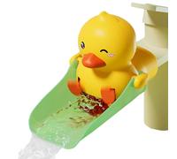 Sink Faucet Extender - Adjustable Yellow Shape Bathroom Extension 16.5x12.5cm Lightweight 160g ABS, Reach Helper Independence Booster | Sink Extenders for Kids Yellow