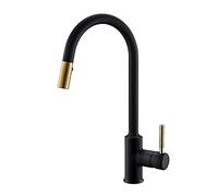 Sink Faucet Kitchen taps with Pull Out Spray,Mixer tap,2 Functions,Brass Black,hot and Cold Single Lever Swivel Kitchen Sink,Faucet
