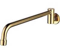 Sink Faucet Wall Mount Brass Basin Taps Semi-Automatic Swing Switch Laundry Pool Mop Cold Water TapsBrushed Nickel(Brushed Nickel)