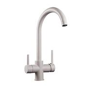Sink for Bar Farmhouse Commercial, Nickel Faucet with Direct Drink Tap, Dual Spout Swivel Handheld Shower Mixer Crane, Hot Cold Kitchen Taps (Color : Oatmeal) The New