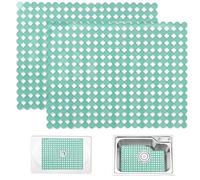 Sink Mat 2Pcs Non-Slip Sink Protector Mat for Kitchen Ceramic/Stainless Steel Sink, 30 x 40cm PVC Sink Mat Protector Cut to Sizes,Adjustable Sink Liner,Fast Draining Mats for Kitchen Sink Countertop