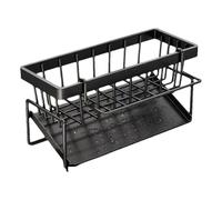 Sink Organizer - Stainless Steel Kitchen Storage, Dish Soap Shelf Rack, Rust Resistant Metal Alloy, Ventilated Hollow Base Design, Household Rack Tool, Perfect for Sponges