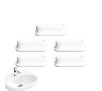 Sink Overflow Cover - Sink Overflow Ring | Basin Trim Drain Stopper - Oval-shaped Plugs For The Side Holes, Overflows Holes, Sealing Caps, And Long Overflows Plugs, 3x1.3cm/1.18x0.51 Inches