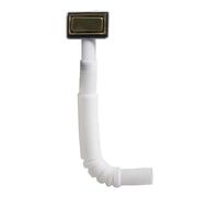 Sink Overflow Drain Hose, Flexible Discharge Pipe, Square Interface Design with Extendable Drainage Tube, Plumbing Accessories for Home, Kitchen, Bathroom Sink Installations, Gold+White