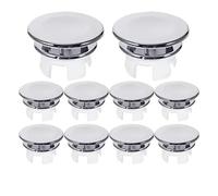 Sink Overflow Ring 24/1Pcs Faucet Wash Basin Overflow Ring Sink Cover Home Kitchen Bathroom Trim Bath Round Hollow Plug(Style F,12PCS)