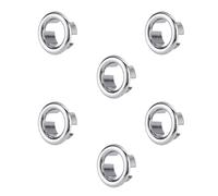Sink Overflow Ring, 6 PCS Sink Hole Replacement Overflow Hole, Round Basin Overflow Trim, Sink Hole Cap, Drain Cap Cover Insert in Hole, for Bathtub, Kitchen, Sink