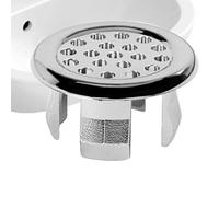 Sink Overflow Ring - Chrome Basin Insert, Bathroom Sink Trim, Overflow Hole Cover | Sink Overflow Cap with Polished Finish and Rust Resistant Design for Wash Basins Vanity Units Utility Room