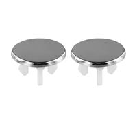 Sink Overflow Ring, sink overflow cover, 2 Pack of Chrome Overflow Trim Covers for Bathroom Sink Basins Fits 22mm and 24mm, shower drain cover