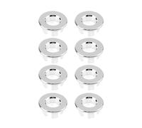 Sink Overflow Ring, Sink Overflow Cover, Bath Overflow Cover Sink Tap Hole Cover Scratch-Resistant Drain Cover Insert for Bathroom & Kitchen Sinks (22-26mm) (8pcs(Silver))