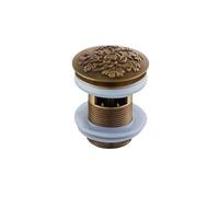 Sink Plug Pop Up Bathroom Basin Sink Pop Up Drain Antique Brass Carved Waste Stopper Clic-clac Waterlet Vanity Sink Waste Drainer Pop Up Sink Plug (Color : ZR2023-10)