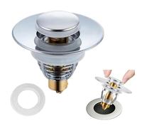 Sink Plug Replacement, Universal Bathroom Sink Plug, for 33-40 MM/28-33 MM, Pop Up Sink Hole Plug Cover with Strainer, Bath Basin Plug Filter with Basket Hair Catcher, for Kitchen and Bathroom