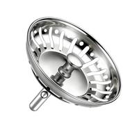 Sink Plug Strainer for Kitchen Sink, 80mm Stainless Steel Sink Waste Basket | with Rubber Seal, Replacement Sink Stopper & Food Waste Filter, Fits 80.3-82mm Sink Holes, 2 Pack