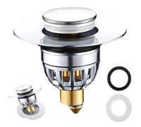 Sink Plug，Universal Bathroom Pop Up Wash Basin Plug Replacement Stainless Steel Strainer，pop up Sink Plugs ，34mm-42mm Drain Stoppers，for Bath，Wash Basin (34mm-42mm)