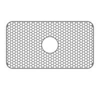 Sink Protector Mat 26.2×14 inch Silicone Sink Mat with Center Drain Hole, Non-Slip & Temperature Resistant Grid Sink Mat Protector for Bottom of Kitchen Sink, Dishes and Glassware Drain Pad