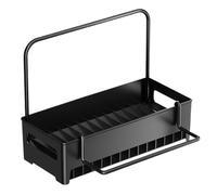 Sink Rack - Under the Sink Storage, Kitchen Sink Worktop, Storage Holder with Towel Rail and Drain Tray, Sponge Shelf, Kitchen Accessories for Counter Soap Dispenser, Bowl Pi