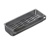 Sink Rack With Auto Drain - Kitchen Sponge Holder, Large Capacity Gadgets, No Drill Drainer, Cloth Stand, Self Draining Tray | Dish Soap Sponges Brushes Countertop Organizer