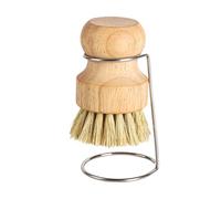 Sink Scrub Tool - Dishwashing Cleaning Brush for Home | Grip with Firm Bristles & Stainless Steel Rack for Cookware, Floors, Corners, Tub Area