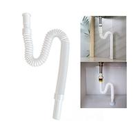 Sink Sewer Drain Pipe Tube Extender Wash Basin Plumbing Flexible U/S-Type Tubing for Bathroom Kitchen Flexible Pipe Wash Basin