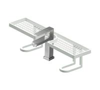 Sink Shelf Over The Tap - 50 cm No Drilling Quick Drain U-Shaped Drip Tray Freestanding Rustproof Frame Bathroom Space Saving Organiser for Cosmetics Cups Dorm