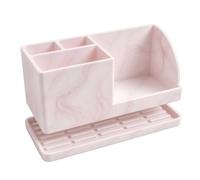 Sink Side Toothbrush Rack Silicone 4 Slot Bathroom Organizer, Easy Wipe Storage for Dorm Rooms, Shared Counters Sink Divider Vanity Organizer Item Storage Brush Holder Countertop Tidy Shared Wash
